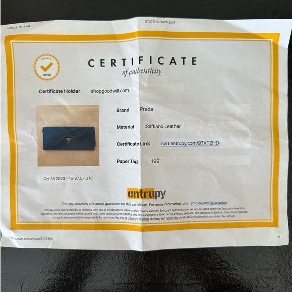 . Prada Long Saffiano Leather Triangle Wallet in Cobalt Blue - Picture 16 of 16